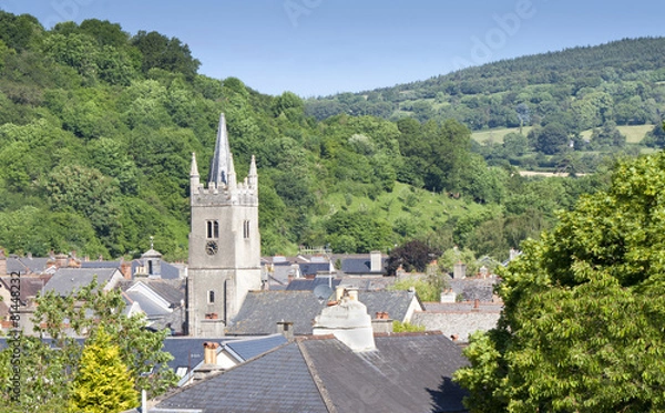 Obraz Elevated view of the Devonshire town of Ashburton, Dartmoor.