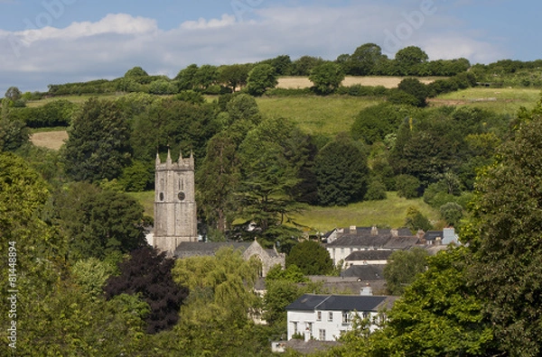 Obraz A typical view of a rural town in Devon, England. Ashburton.