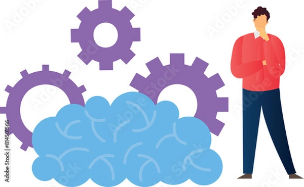 Obraz The boy is making up his mind.