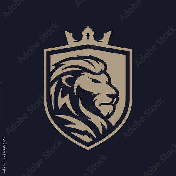 Obraz Lion Shield Logo Vector Image