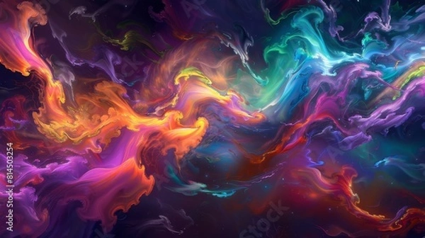 Fototapeta Vibrant wisps weave magic wallpaper