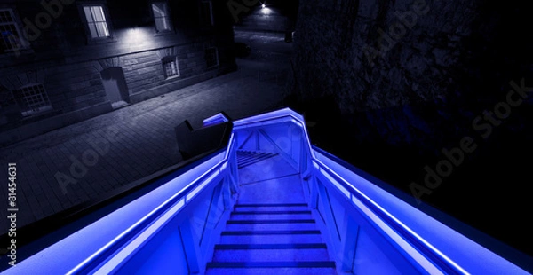Obraz An illuminated staircase leads into the Royal William Yard.