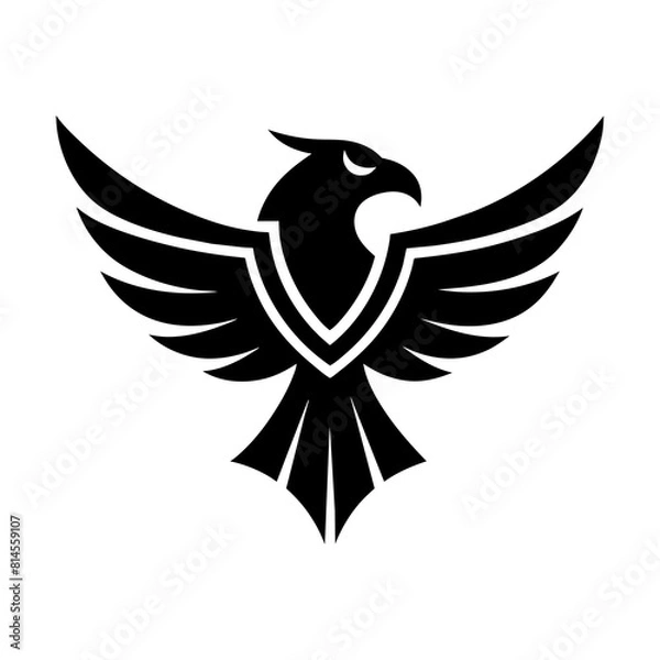 Fototapeta nighthawk silhouette vector illustration