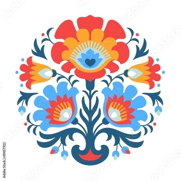 Obraz Folk papercuts - Flowers