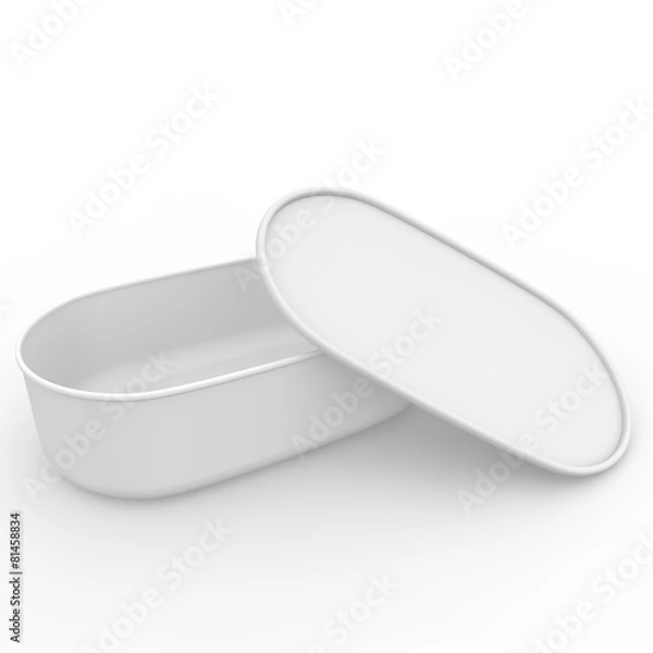 Obraz White empty jar with a lid