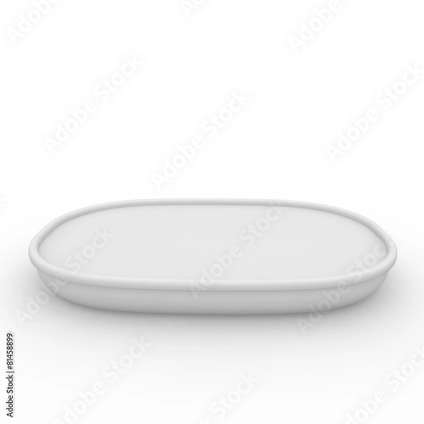 Obraz White empty jar with a lid