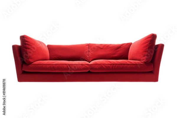 Fototapeta The Soaring Chair: A Pillows Flight of Freedom. On a White or Clear Surface PNG Transparent Background.