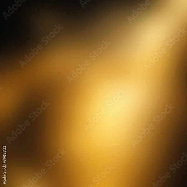 Fototapeta Abstract blur gold background, grain noise effect, blur color background for use, trendy vintage brochure banner
