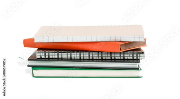 Obraz Notebooks and notepads isolated  with transparent shadows.