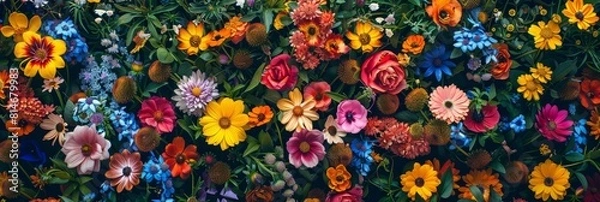 Fototapeta Flower background. A background from cultivated flowers