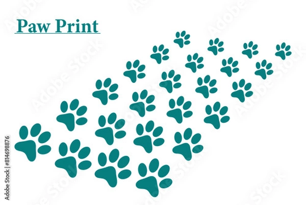 Fototapeta Paw foot print background Design
