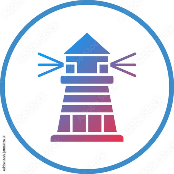 Fototapeta Vector Design Lighthouse Icon Style