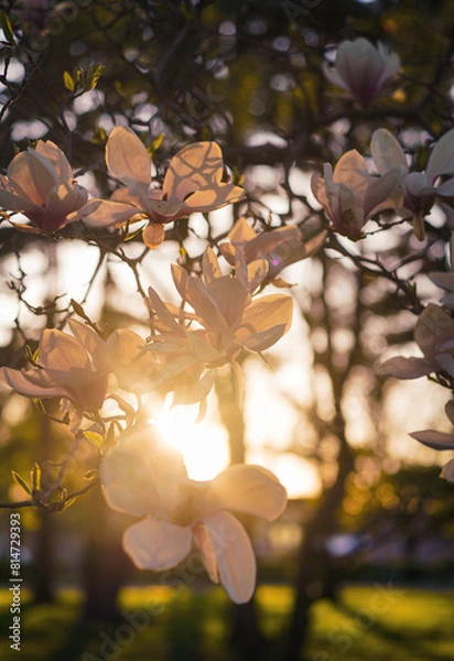Obraz magnolias sunset