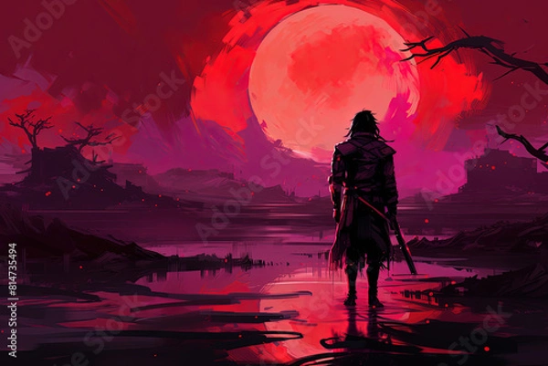 Obraz Crimson warrior.