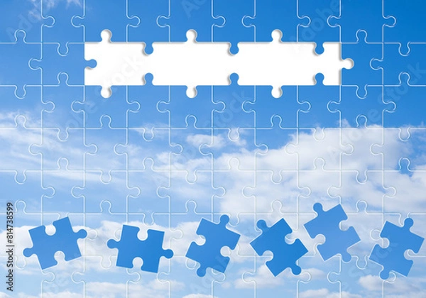 Obraz 空　ジグソーパズル調　イメージ素材
