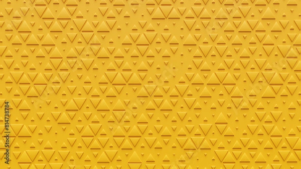 Fototapeta Geometric background plane yellow with triangles 3d render