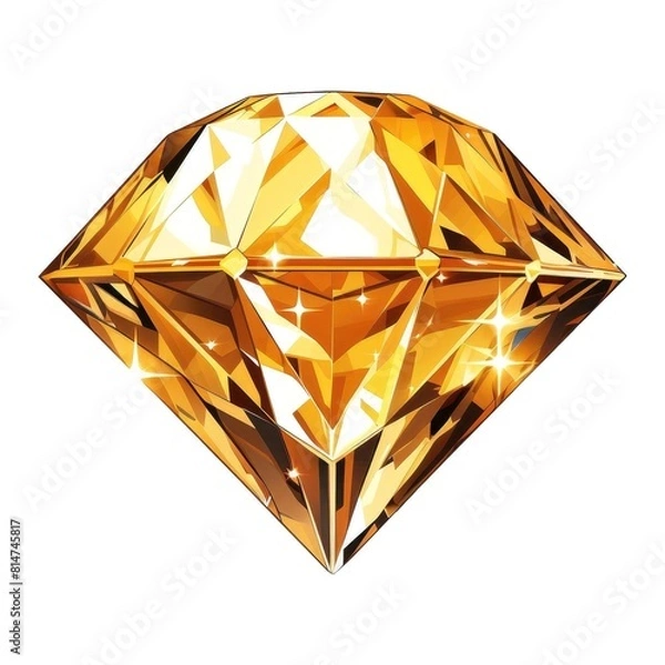 Obraz diamond on white background