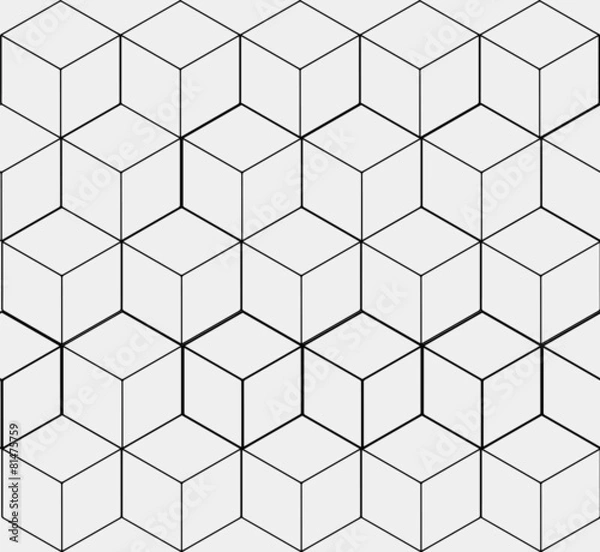 Fototapeta Geometric seamless simple monochrome minimalistic pattern of
