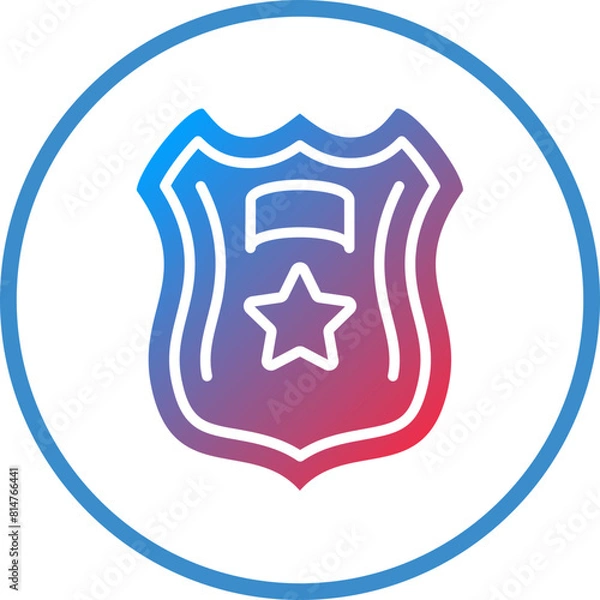 Obraz Vector Design Police Badge Icon Style