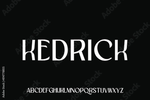 Fototapeta Display alphabet font vector design suitable for headline, magazine, poster, logo and many more