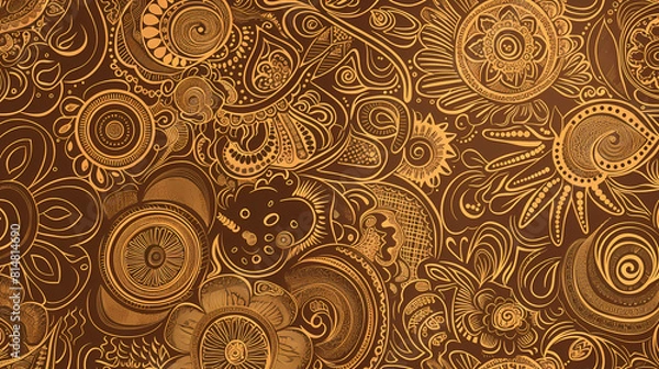 Obraz Abstract Seamless pattern with floral element henna style vector image