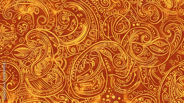Obraz Abstract Seamless pattern with floral element henna style vector image