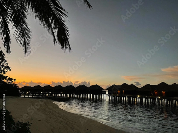 Obraz sunset malediven