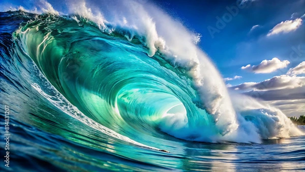 Obraz close up of powerful wave