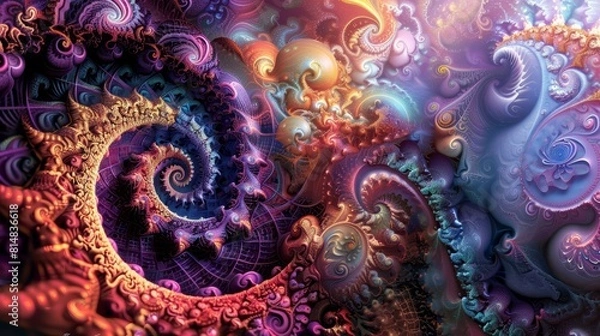 Fototapeta Recursive patterns creating a mesmerizing journey