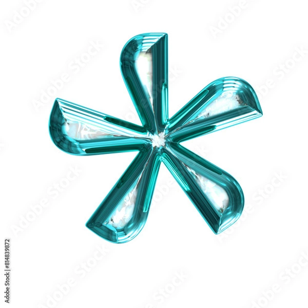 Fototapeta Ice symbol in a turquoise  frame