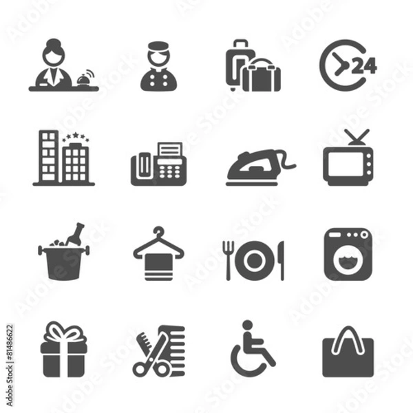 Obraz hotel service icon set 9, vector eps10