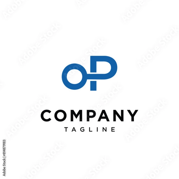 Fototapeta Letter P magnifying glass logo vector template