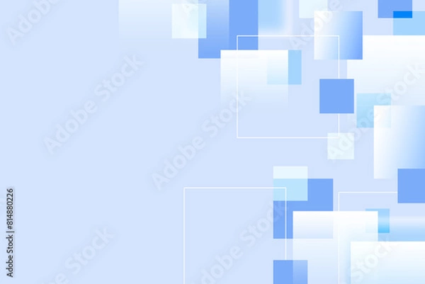 Fototapeta Abstract geometric background gradient soft light blue bokeh for Graphic Business background hitech technology digital design illustration web template background backdrop desktop wallpaper bubbles