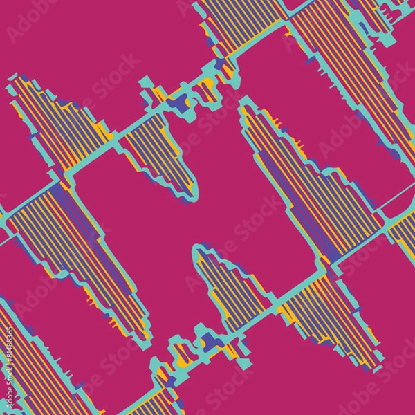 Fototapeta Colorful waveform