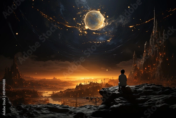 Obraz Spectator of the cosmic wonders.