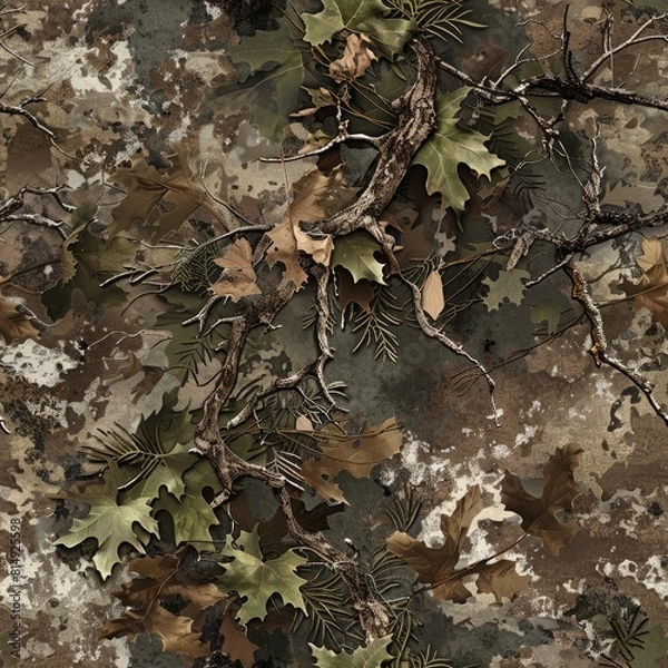 Fototapeta Camouflage Seamless Pattern Background