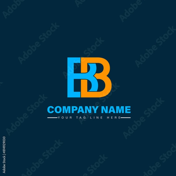 Obraz Letter B+B Logo Design