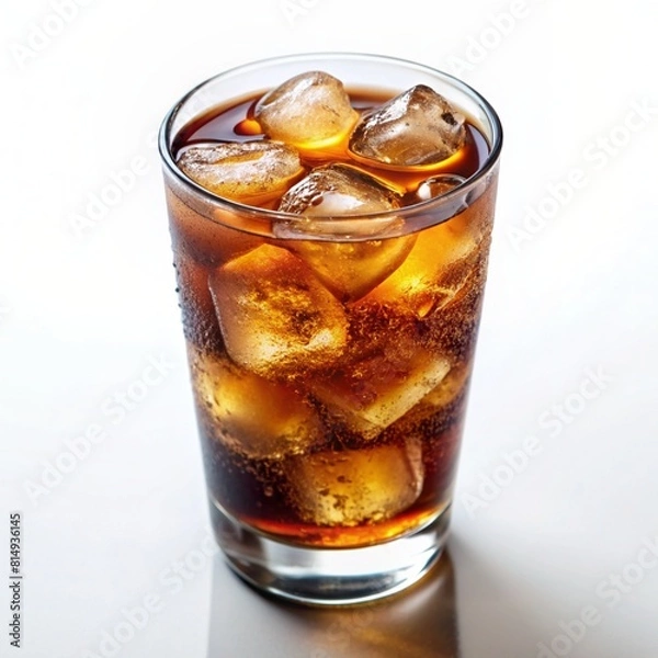 Fototapeta glass of cola with ice