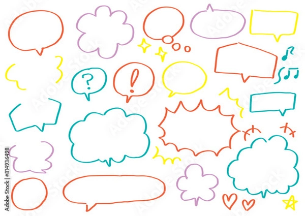 Obraz 吹き出し素材集_カラーマーカー