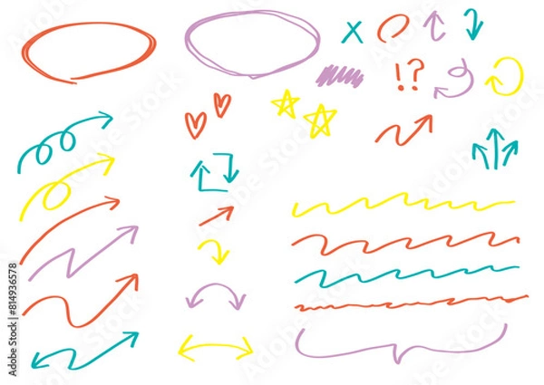 Obraz 矢印記号素材集_カラーマーカー