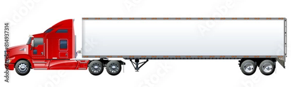 Obraz Vector truck template isolated on white