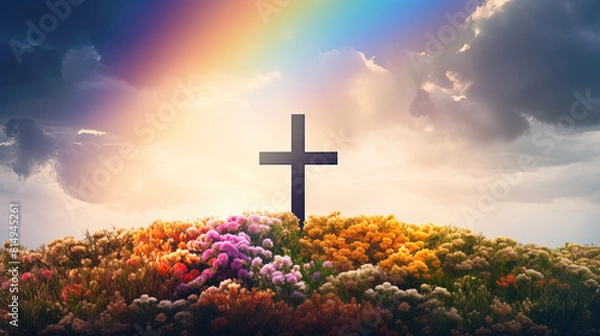 Obraz Celestial colors on the holy cross.