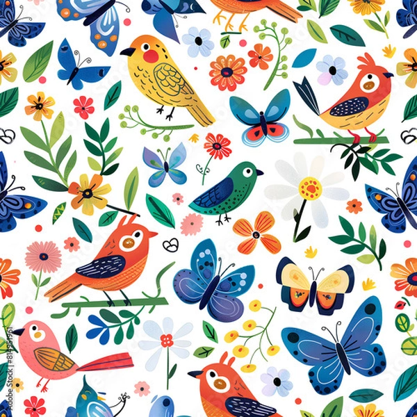 Obraz seamless pattern with birds