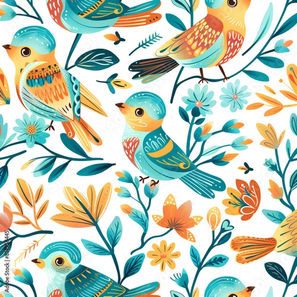 Obraz seamless pattern with birds