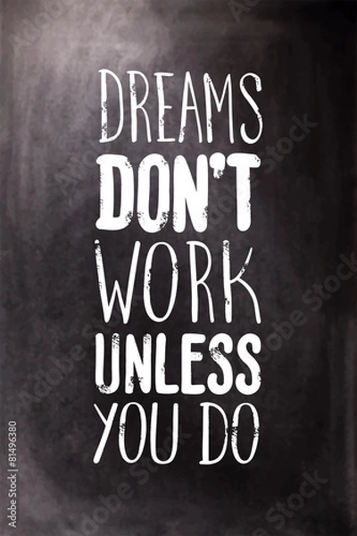 Fototapeta Motivational vector with dream text