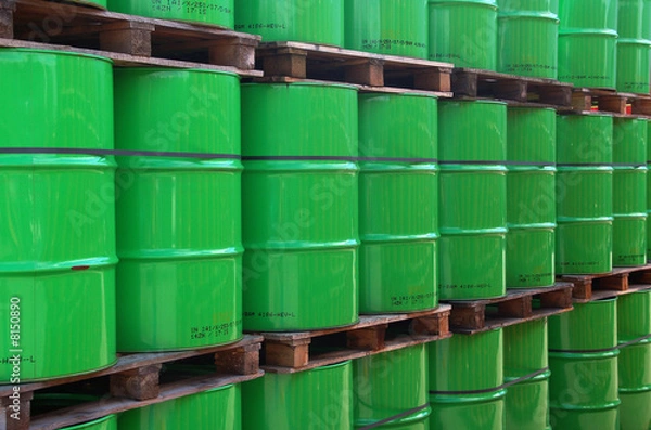 Obraz Zielone beczki