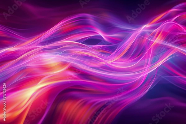 Fototapeta Abstract Colorful Light Waves Background   Vibrant Glowing Streamlines in Motion