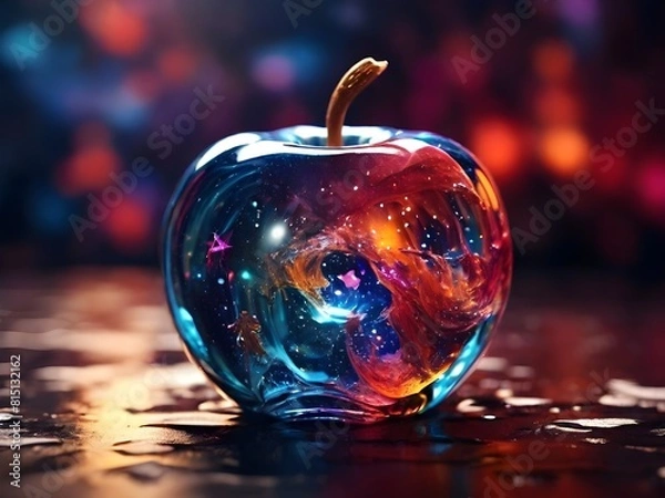 Fototapeta a galaxy apple