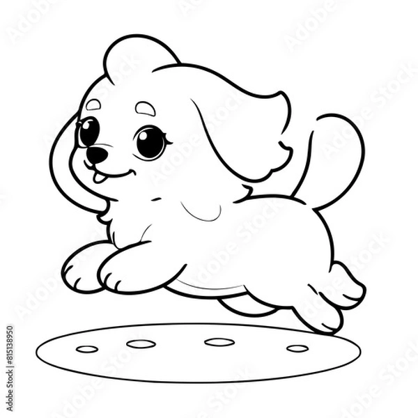 Fototapeta Simple vector illustration of Maltese drawing for children page