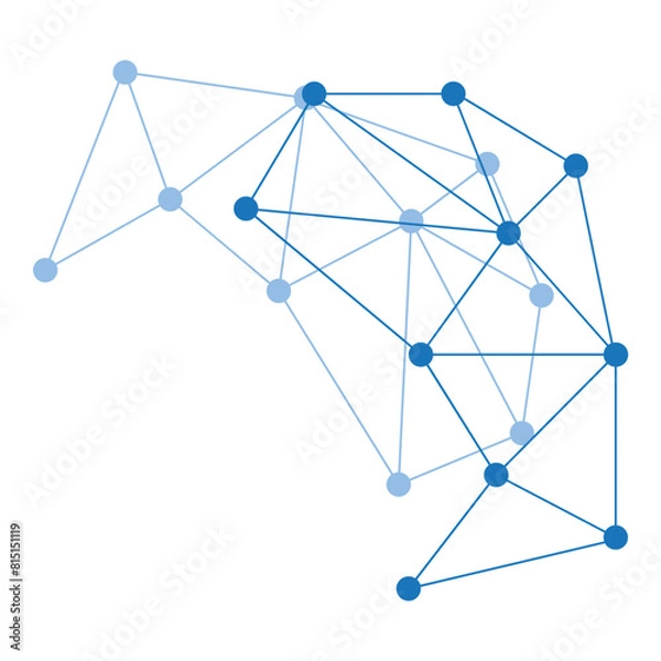 Obraz 3d network connection corner